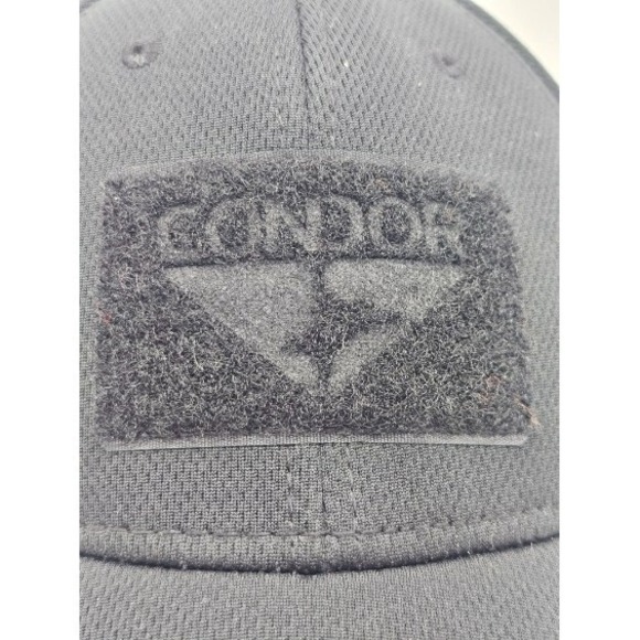 Condor Tactical Hat Cap Flexfit Size L-XL Black Hook N Loop Patch Back /Top - Picture 2 of 10